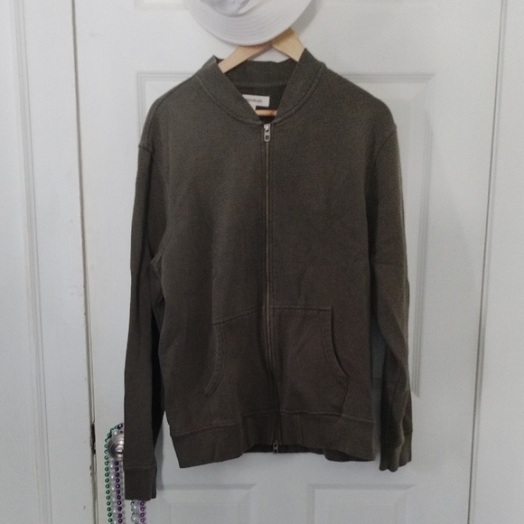 Goodthreads Other - GoodThreads Men's Olive Green Zip-Up Sweater Sz L